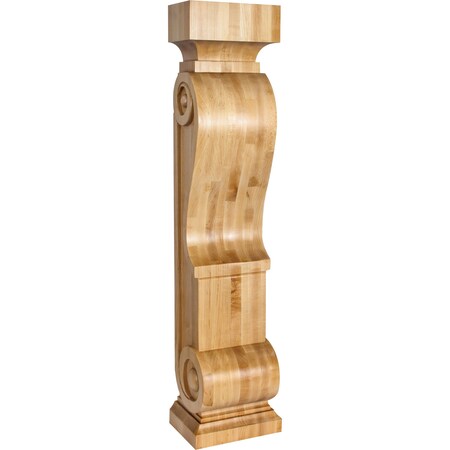 Hardware Resources 8" Wx6"Dx36"H Maple Scandinavian Romanesque Fireplace Corbel FCOR21-MP